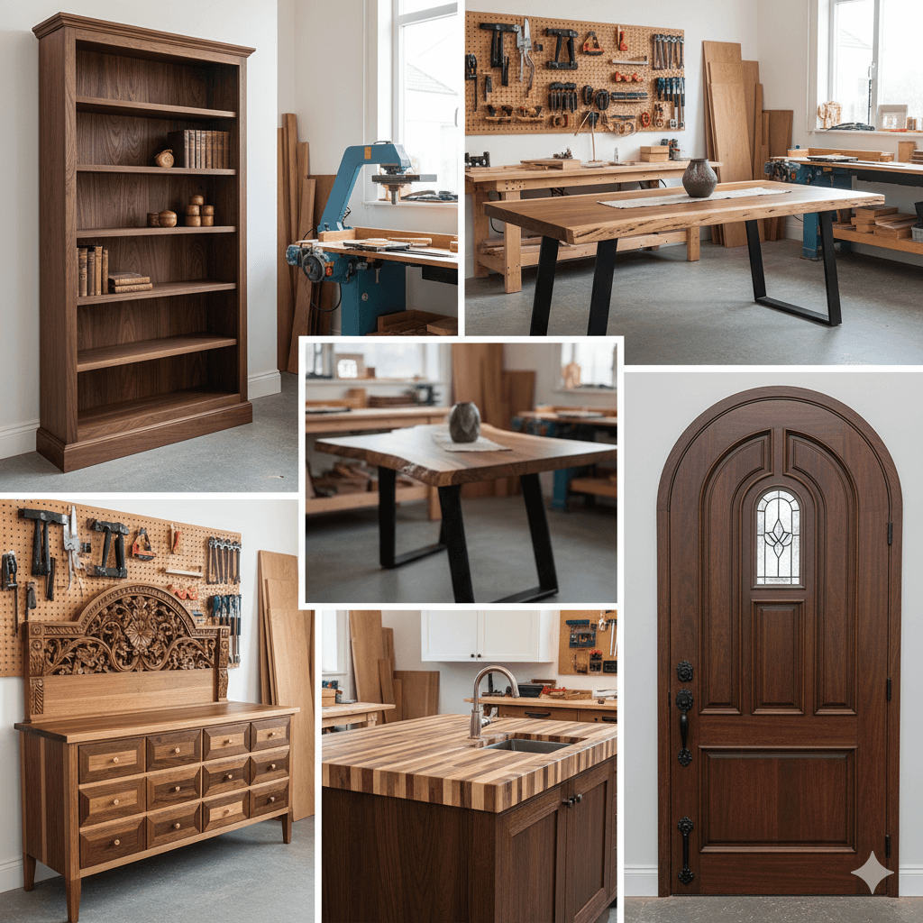 Atelier de menuiserie Martin avec établis et outils traditionnels