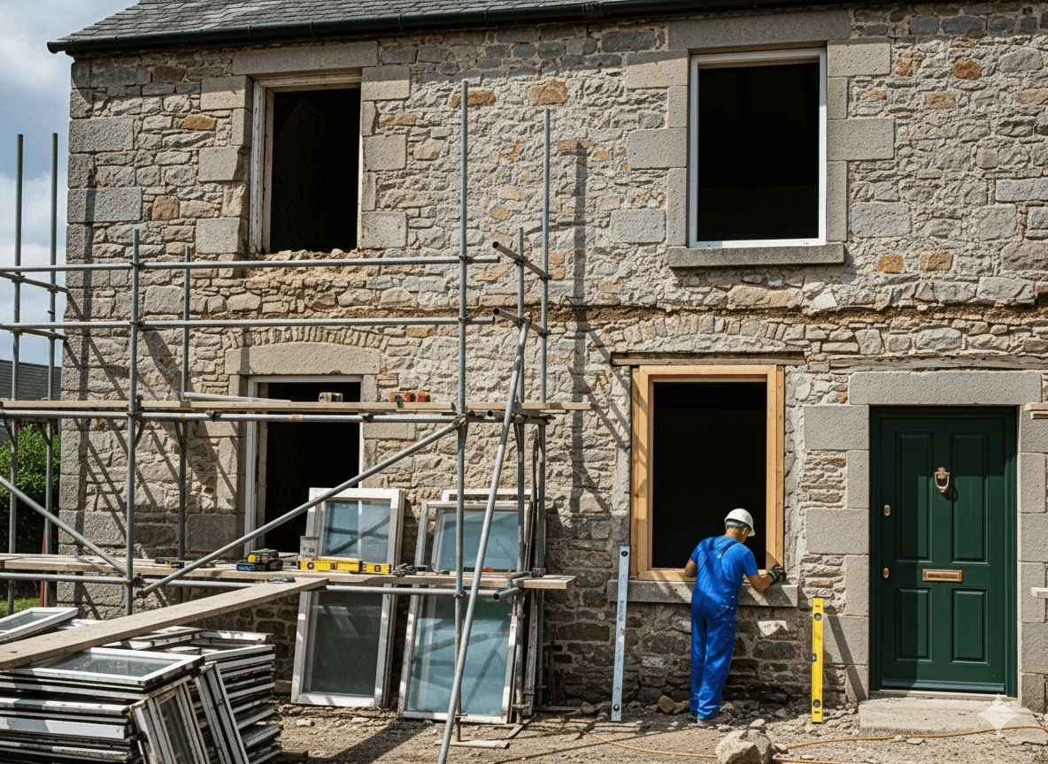 Projet complet de rénovation des ouvertures d'une maison ancienne