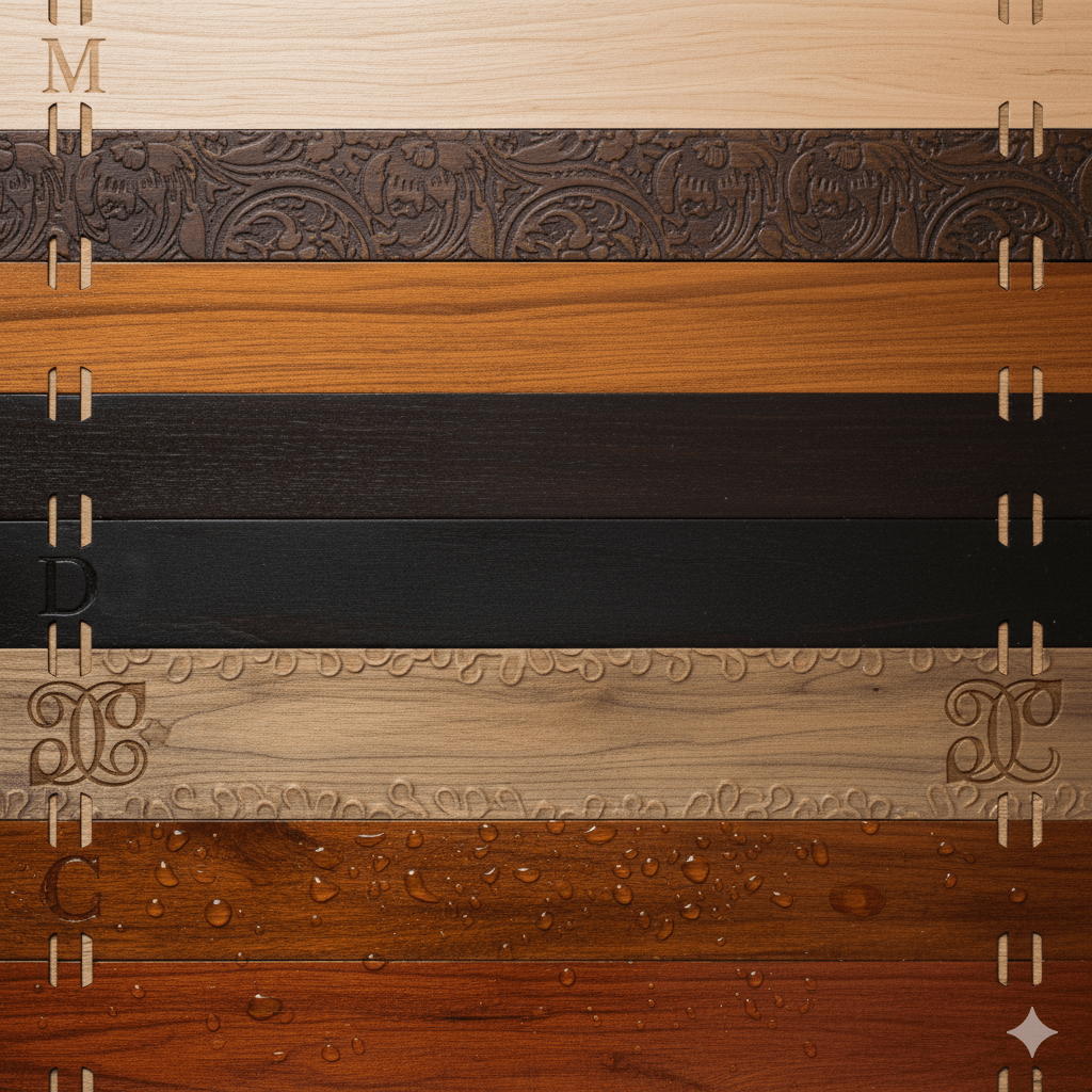 Finitions sur mesure avec teintes et vernis personnalisés